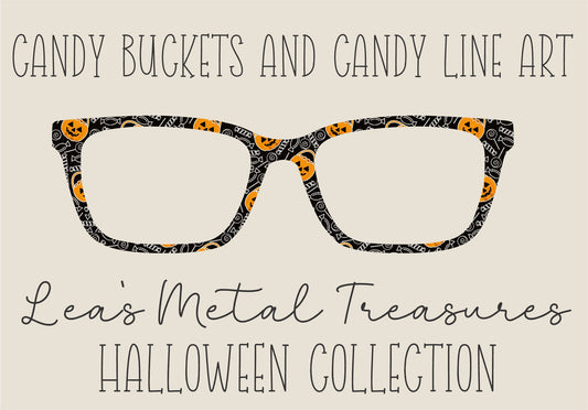 CANDY BUCKETS AND CANDY LINE ART Eyewear Frame Toppers COMES WITH MAGNETS