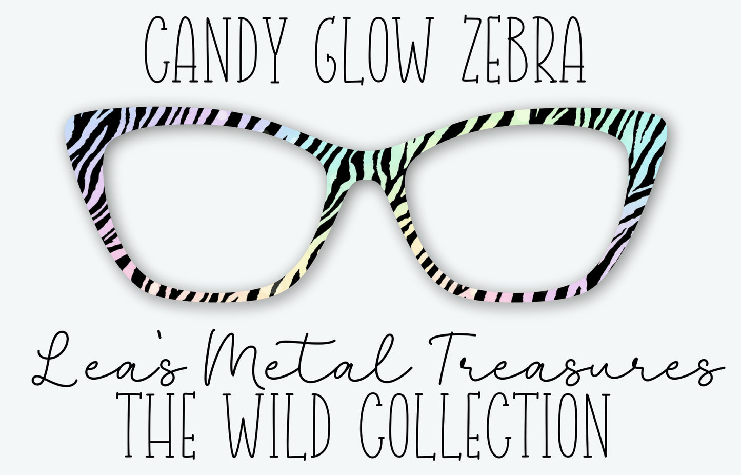 Candy Glow Zebra Eyewear Frame Toppers