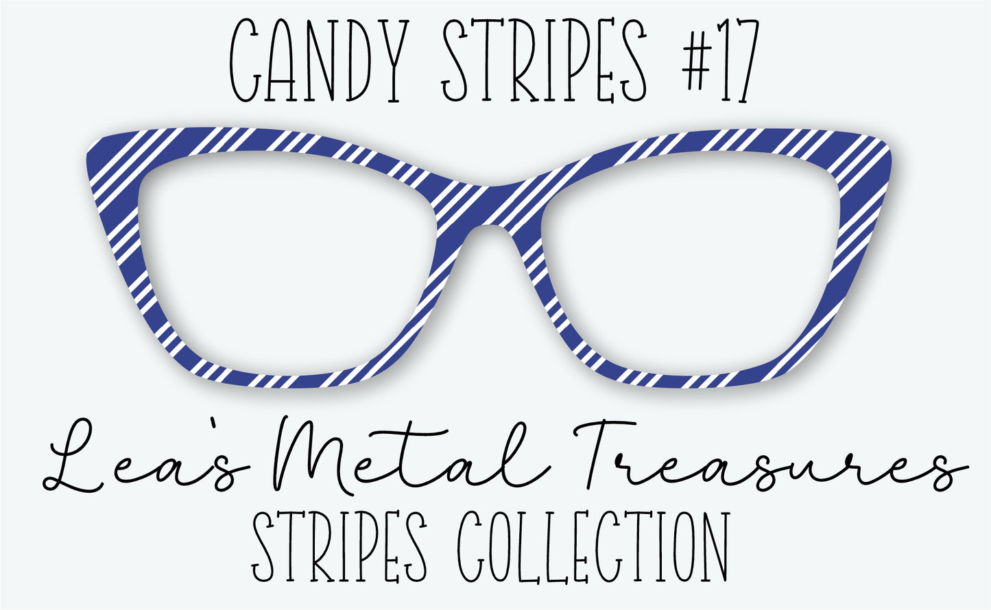 Candy Stripes #17 Eyewear Frame Toppers • DECEMBER 2025 TOPPER OF THE MONTH