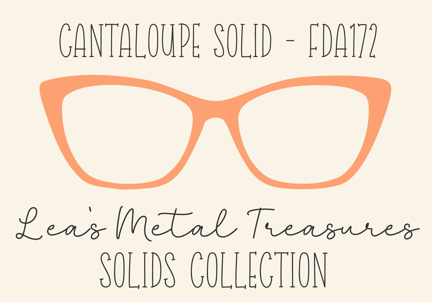 CANTALOUPE SOLID FDA172 Eyewear Frame Toppers COMES WITH MAGNETS