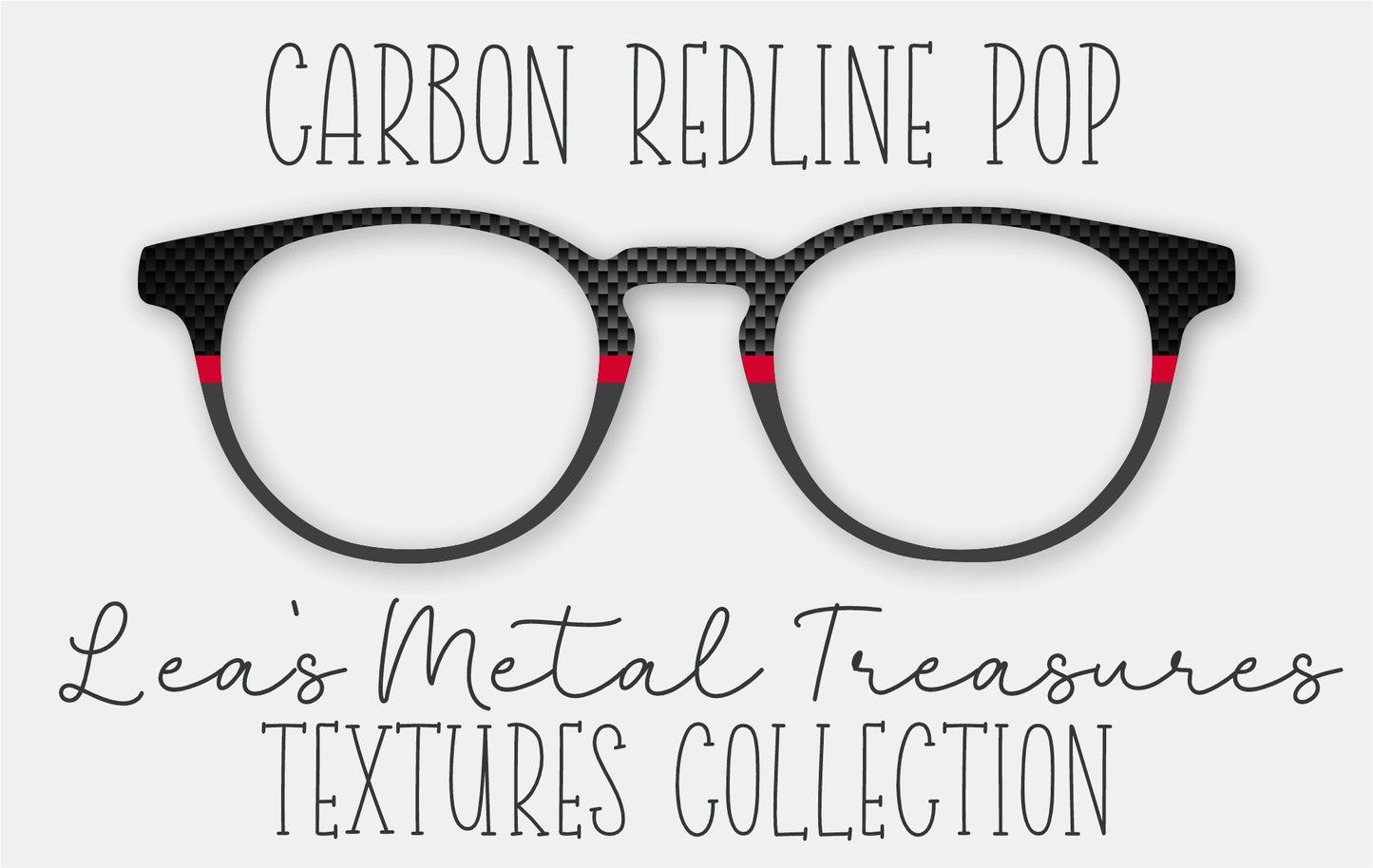 Carbon Redline Pop Eyewear Frame Toppers
