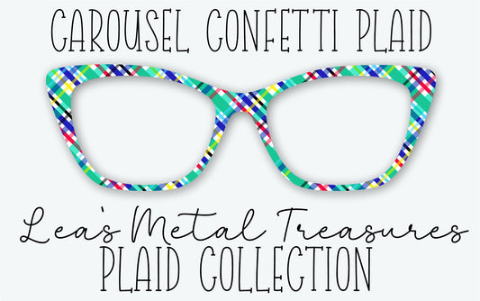 CAROUSEL CONFETTI PLAID Eyewear Frame Toppers • MARCH 2026 TOPPER OF THE MONTH