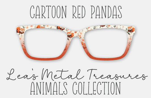 Cartoon Red Pandas Eyewear Frame Toppers