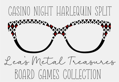 CASINO NIGHT HARLEQUIN Eyewear Frame Toppers COMES WITH MAGNETS