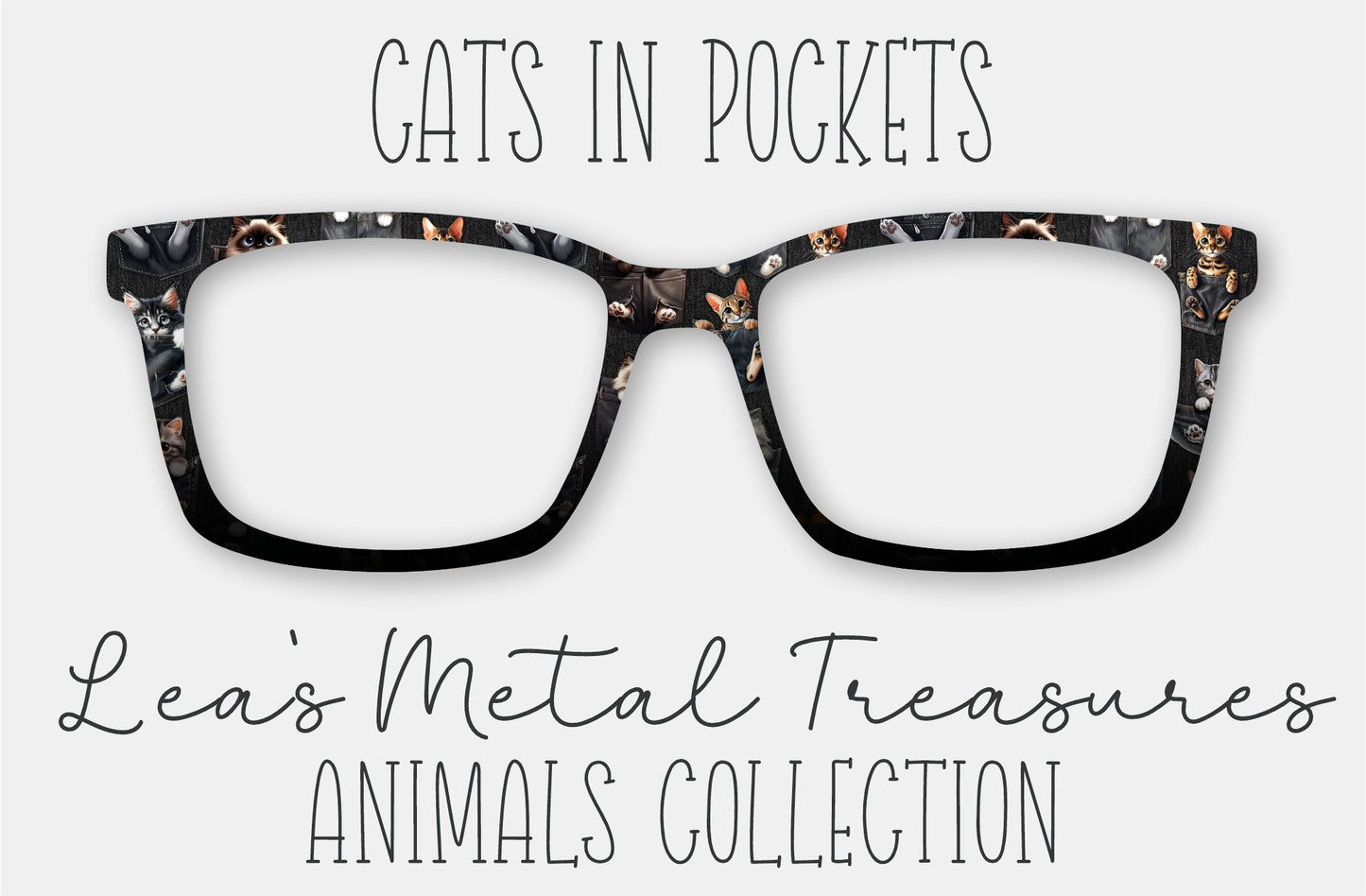 Cats in Pockets Eyewear Frame Toppers COMES WITH MAGNETS