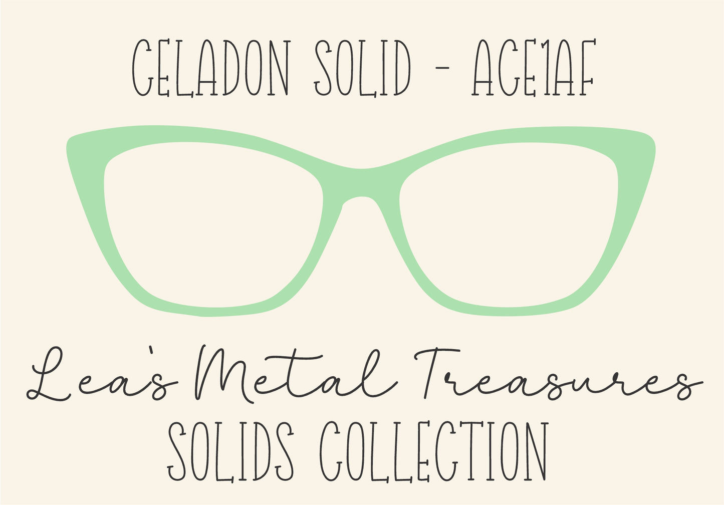 CELADON SOLID ACE 1AF Eyewear Frame Toppers COMES WITH MAGNETS