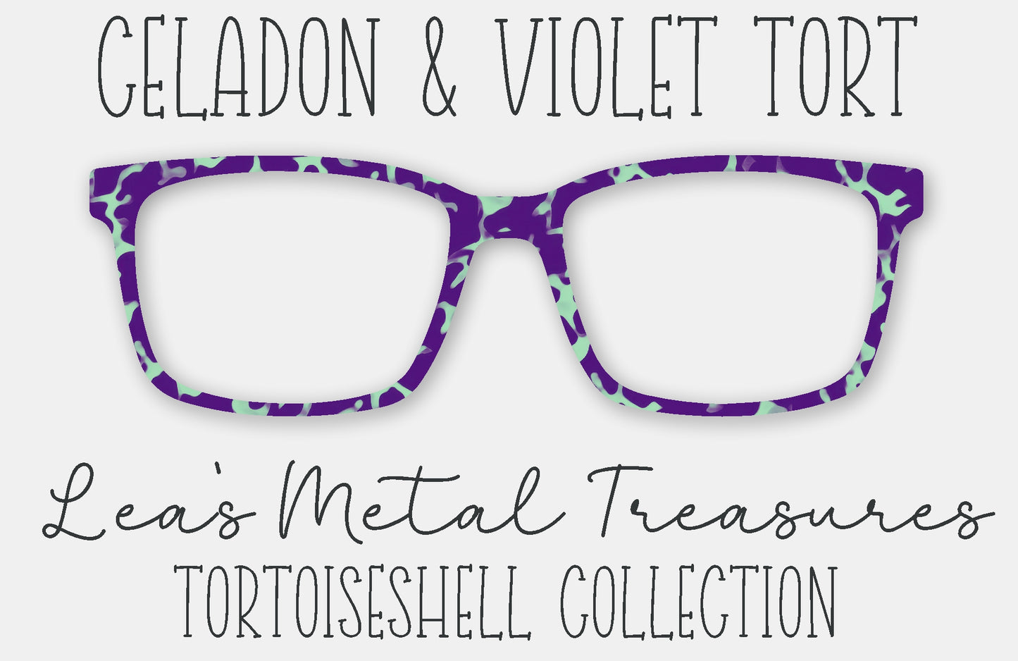 Celadon and Violet Tort Eyewear Frame Toppers