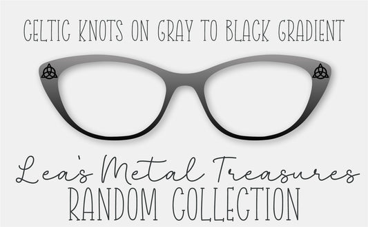 Celtic Knots on Gray to Black Gradient Eyewear Frame Toppers COMES WITH MAGNETS