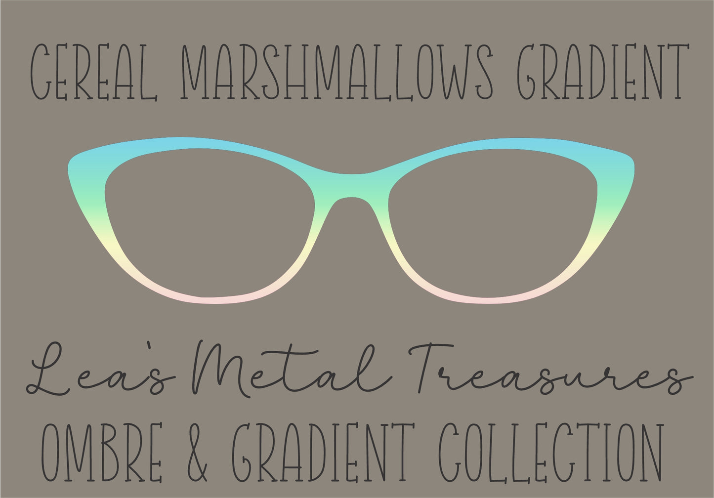 Cereal Marshmallows Gradient Eyewear Frame Toppers COMES WITH MAGNETS