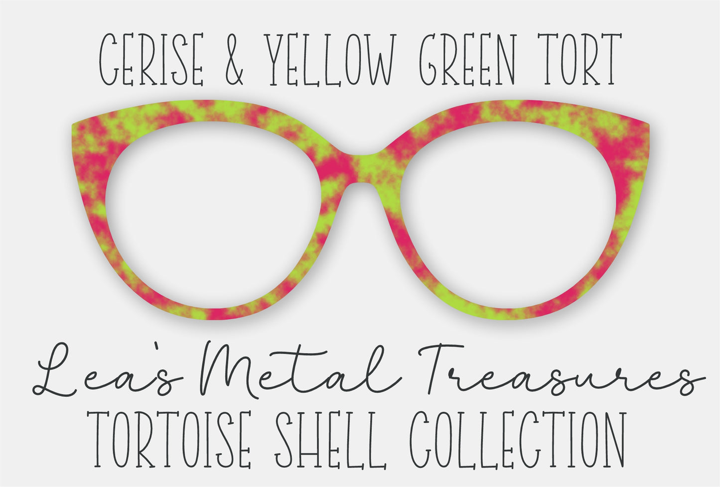 Cerise and Yellow Green Tort • Magnetic Eyeglasses Toppers