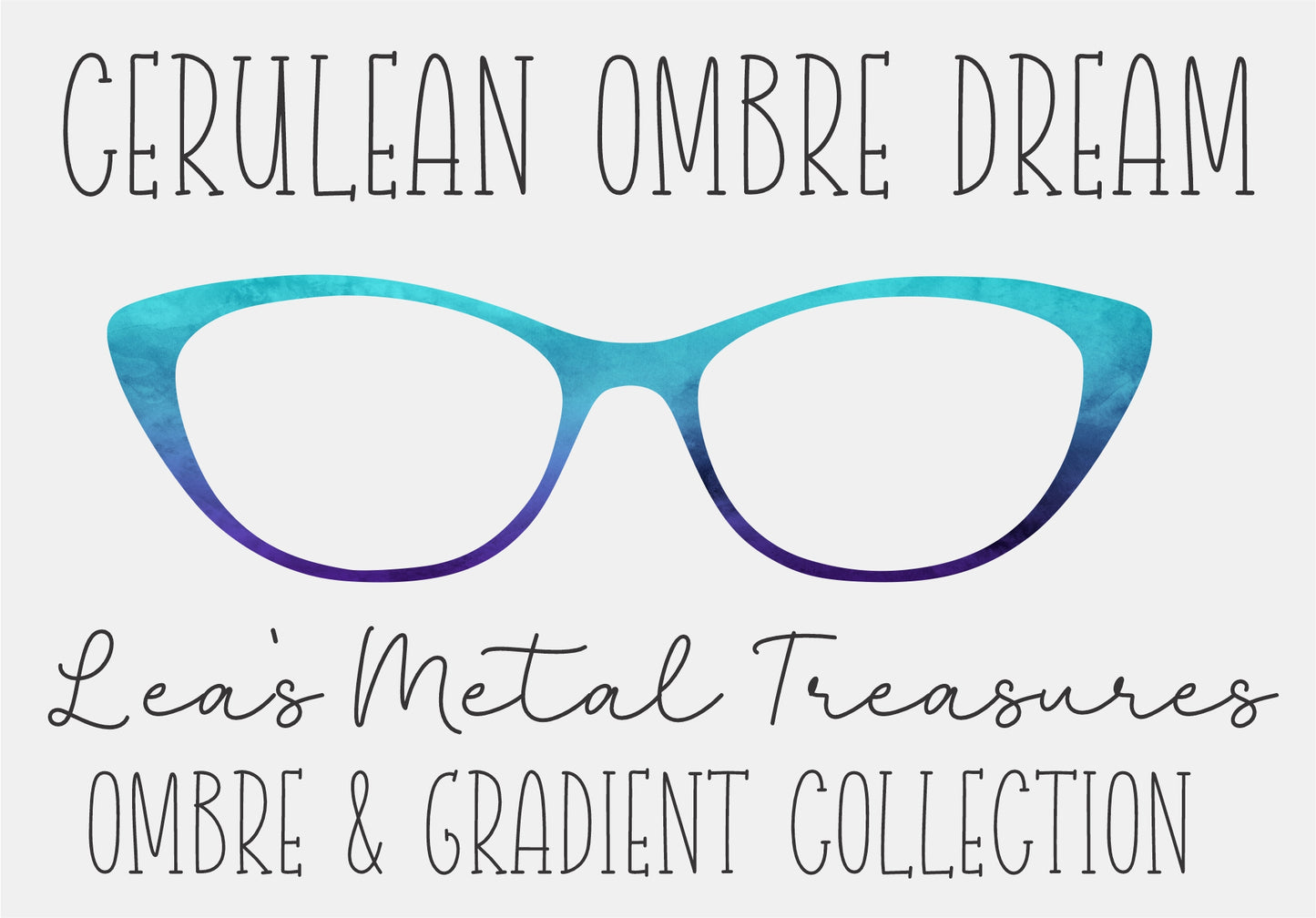 CERULEAN OMBRA DREAM Eyewear Frame Toppers COMES WITH MAGNETS