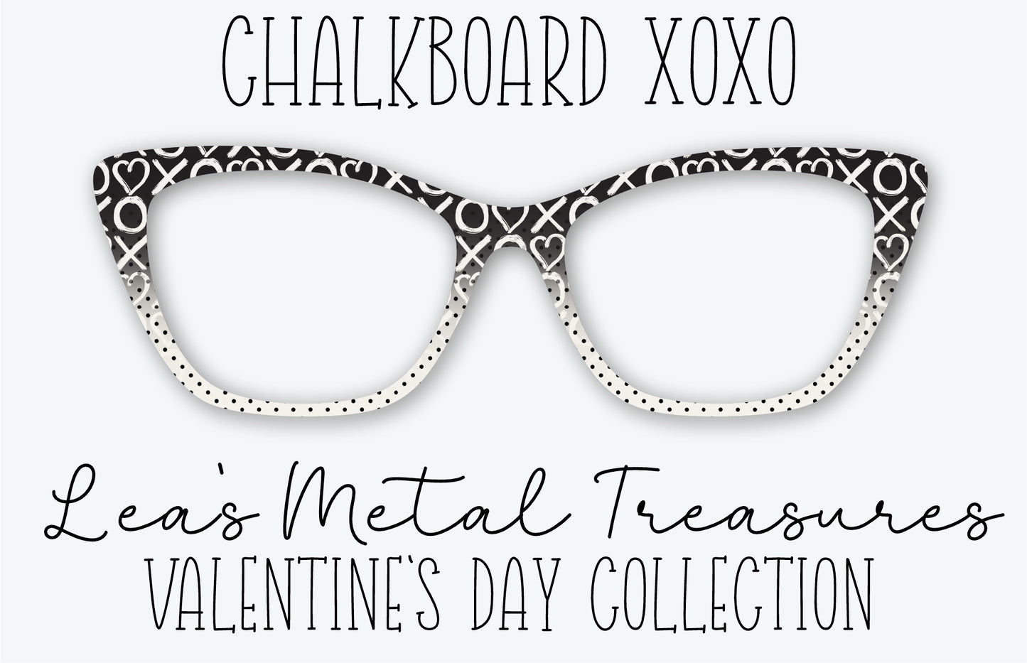 Chalkboard XOXO Eyewear Frame Toppers