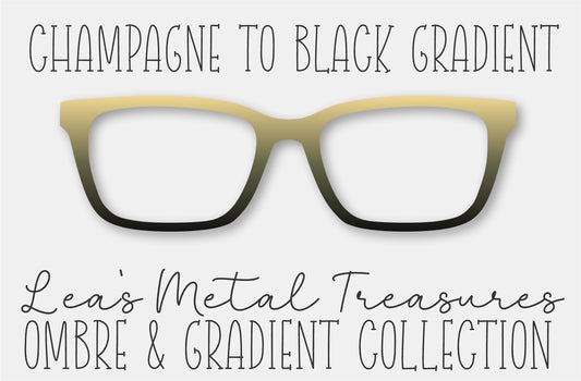 Champagne to Black Gradient Eyewear Frame Toppers COMES WITH MAGNETS