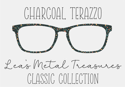 CHARCOAL TERRAZZO Eyewear Frame Toppers COMES WITH MAGNETS