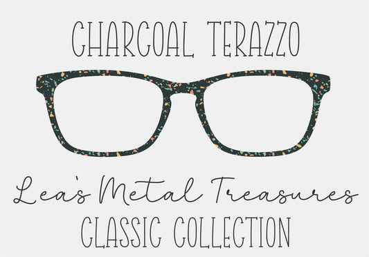 CHARCOAL TERRAZZO Eyewear Frame Toppers COMES WITH MAGNETS