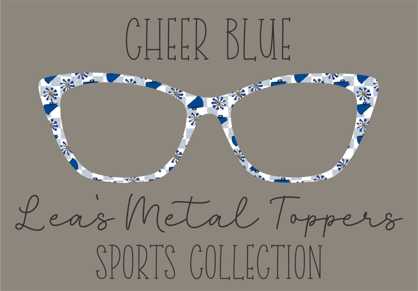 CHEER BLUE Eyewear Frame Toppers COMES WITH MAGNETS