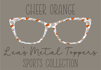 CHEER ORANGE Eyewear Frame Toppers COMES WITH MAGNETS