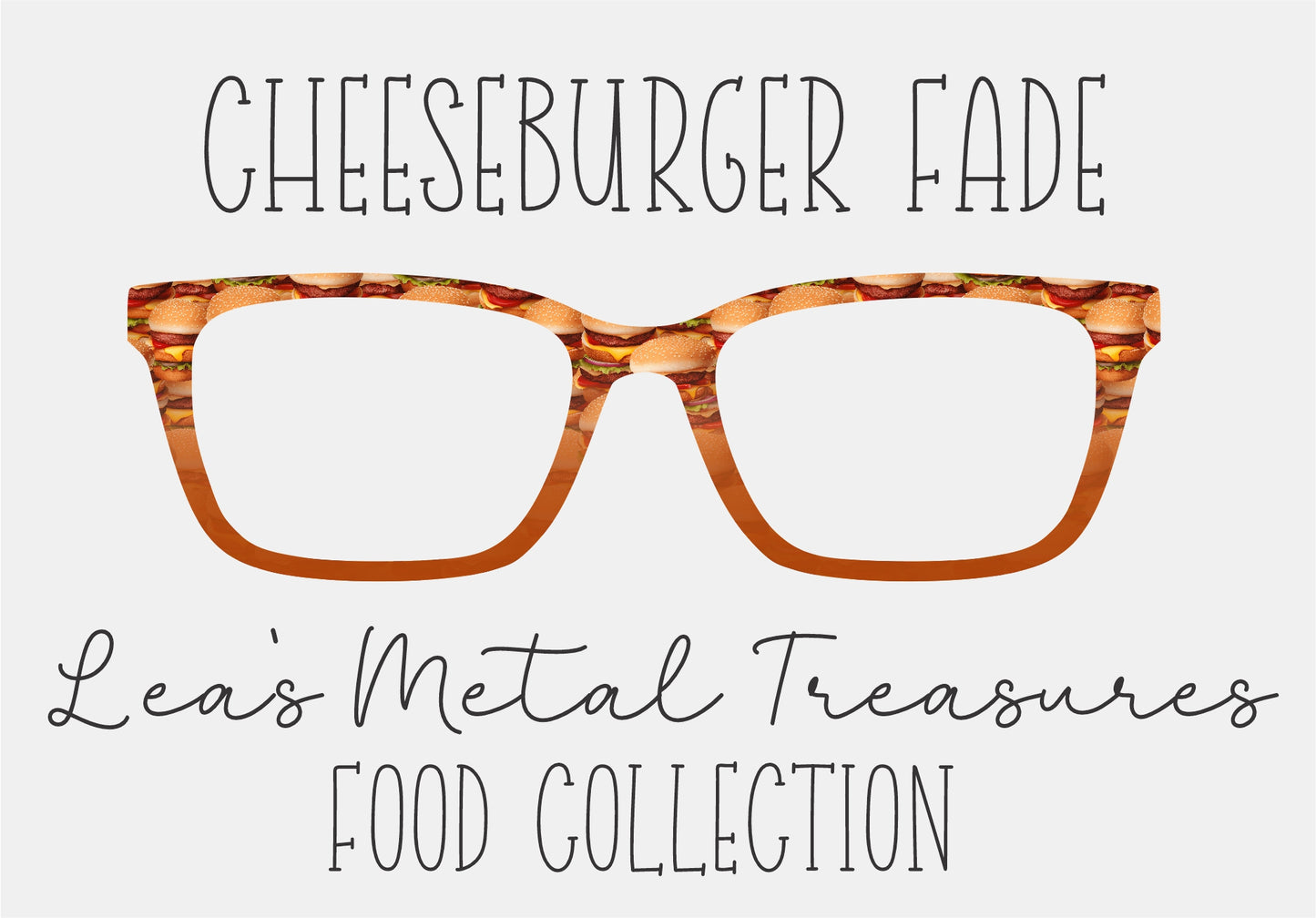 CHEESEBURGER FADE Eyewear Frame Toppers COMES WITH MAGNETS