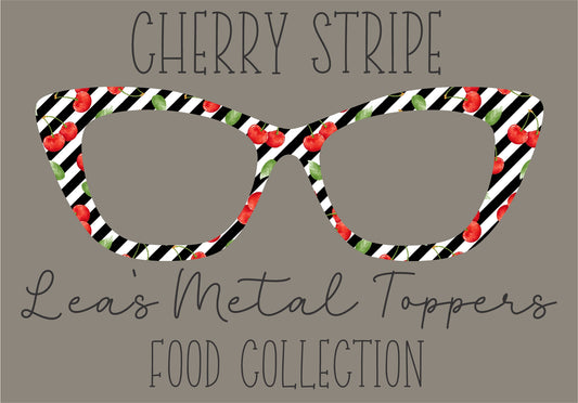 CHERRY STRIPE Eyewear Frame Toppers COMES WITH MAGNETS