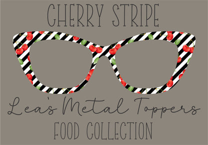 CHERRY STRIPE Eyewear Frame Toppers COMES WITH MAGNETS