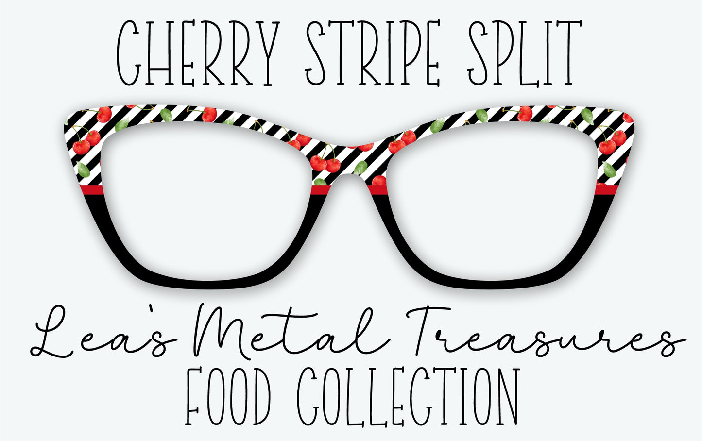 CHERRY STRIPE SPLIT Eyewear Frame Toppers