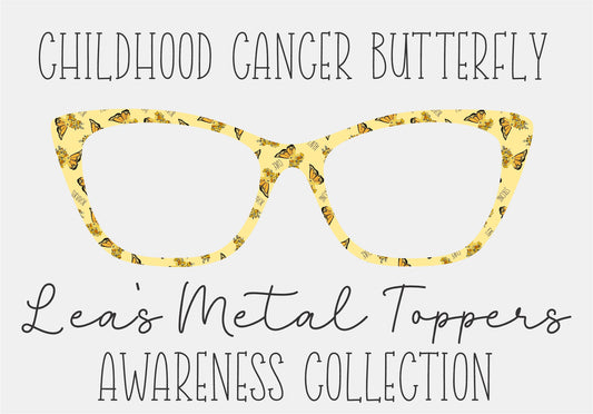 CHILDHOOD CANCER BUTTERFLY Eyewear Frame Toppers COMES WITH MAGNETS