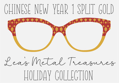 CHINESE NEW YEAR 1 SPLIT GOLD Eyewear Frame Toppers COMES WITH MAGNETS