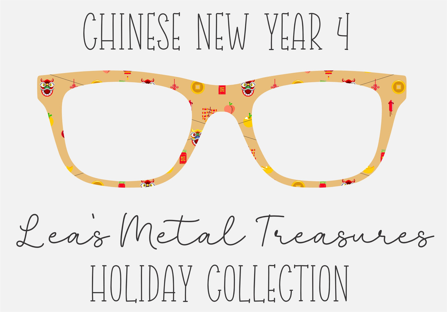 CHINESE NEW YEAR 4 Eyewear Frame Toppers COMES WITH MAGNETS