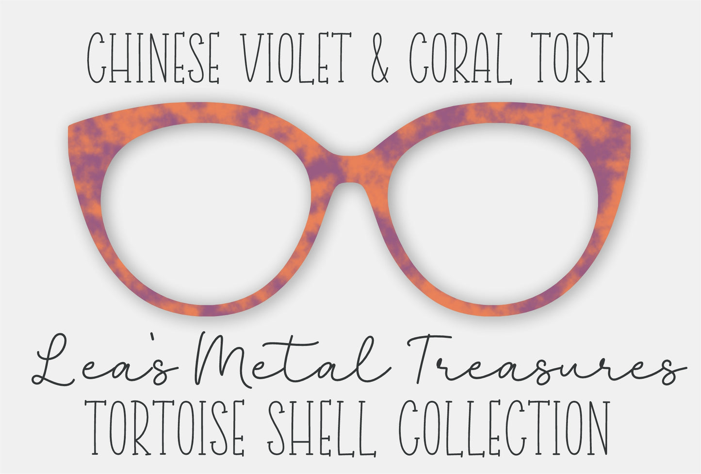 Chinese Violet and Coral Tort • Magnetic Eyeglasses Toppers