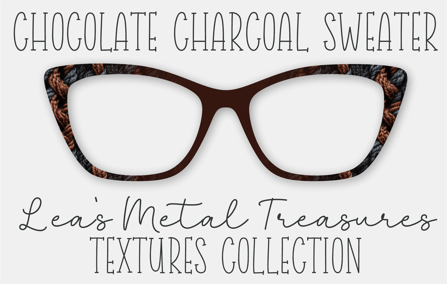 Chocolate Charcoal Sweater Eyewear Frame Toppers