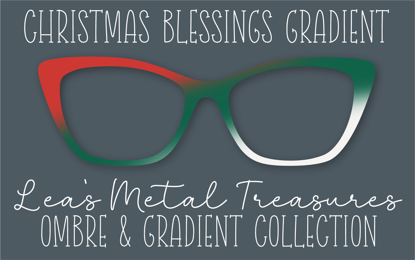 Christmas Blessings Gradient Eyewear Frame Toppers