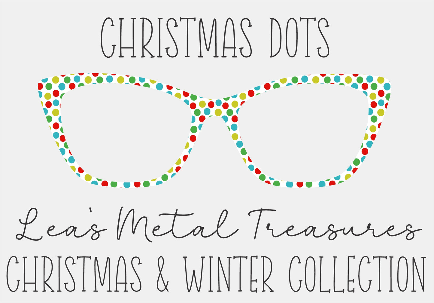 CHRISTMAS DOTS Eyewear Frame Toppers COMES WITH MAGNETS