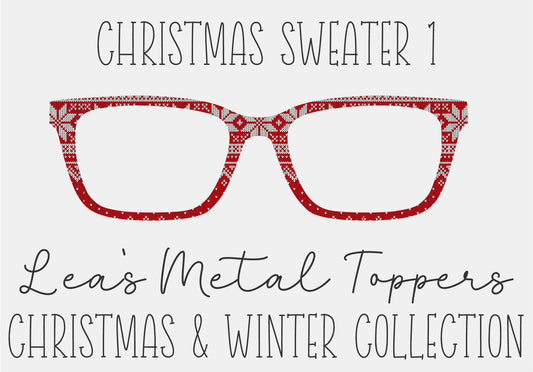 CHRISTMAS SWEATER 1 Eyewear Frame Toppers COMES WITH MAGNETS