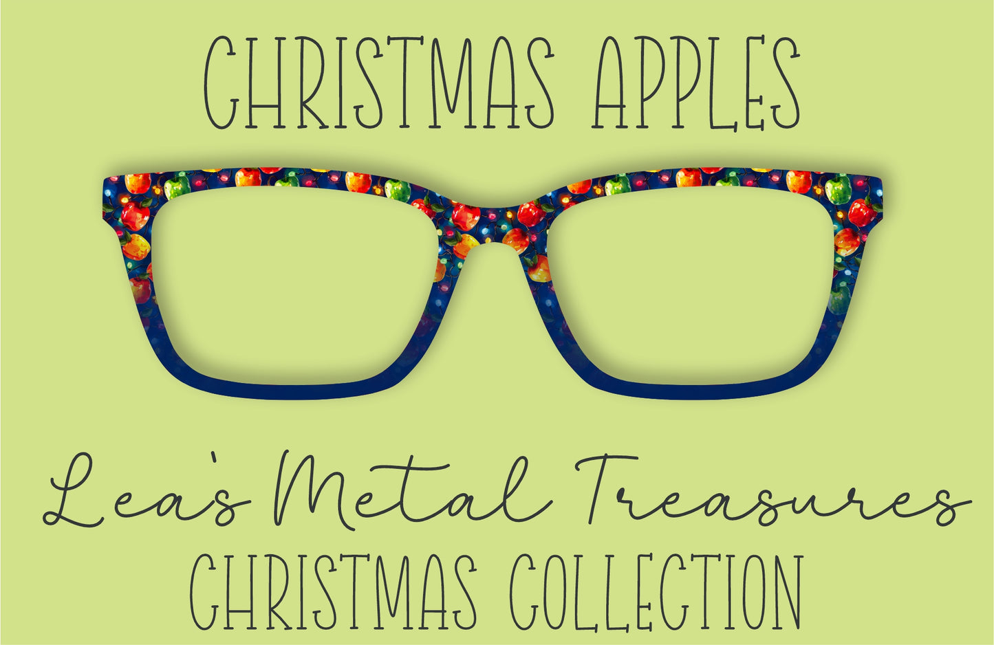 Christmas Apples Eyewear Frame Toppers COMES WITH MAGNETS