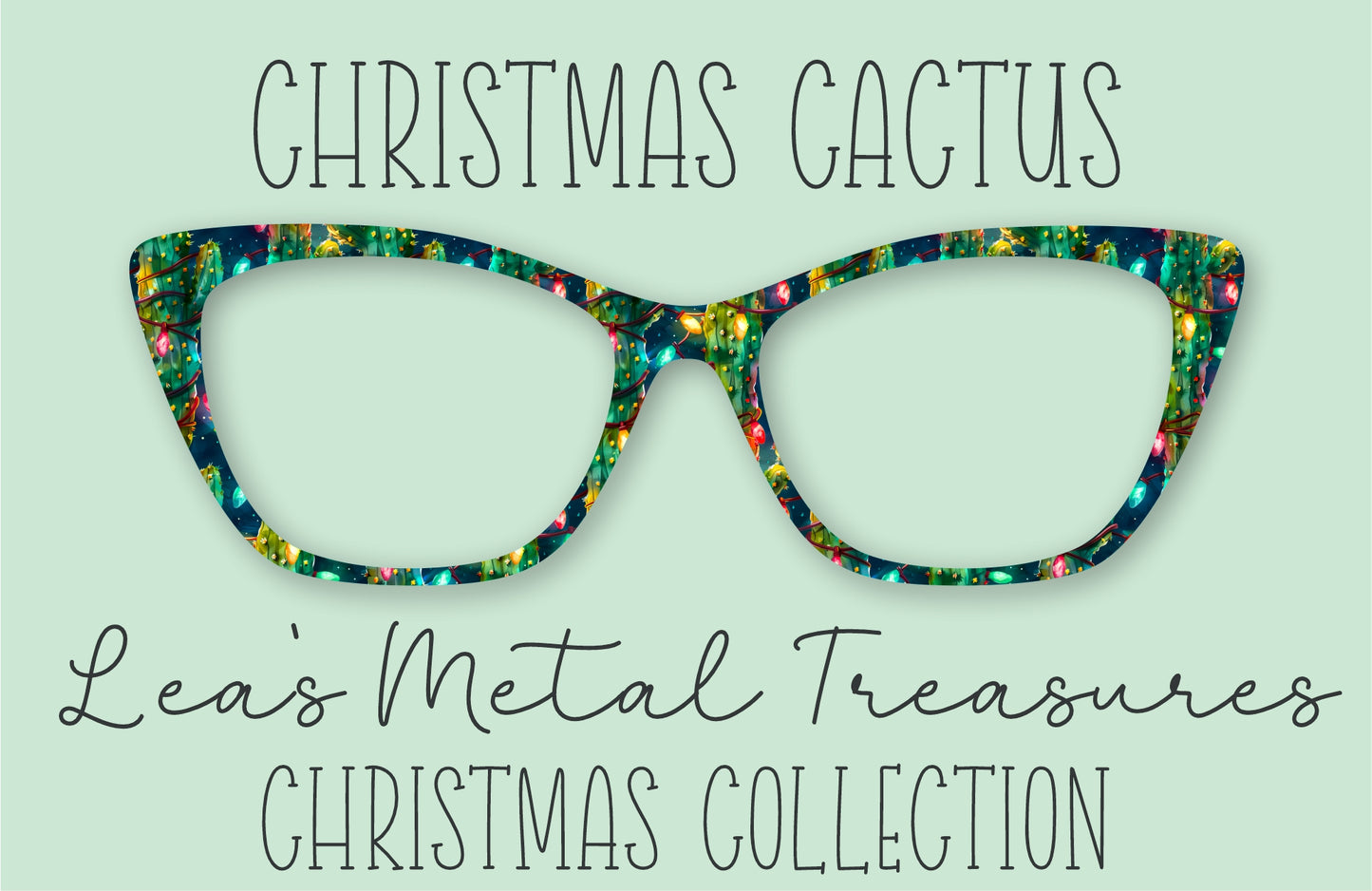 Christmas Cactus Eyewear Frame Toppers COMES WITH MAGNETS