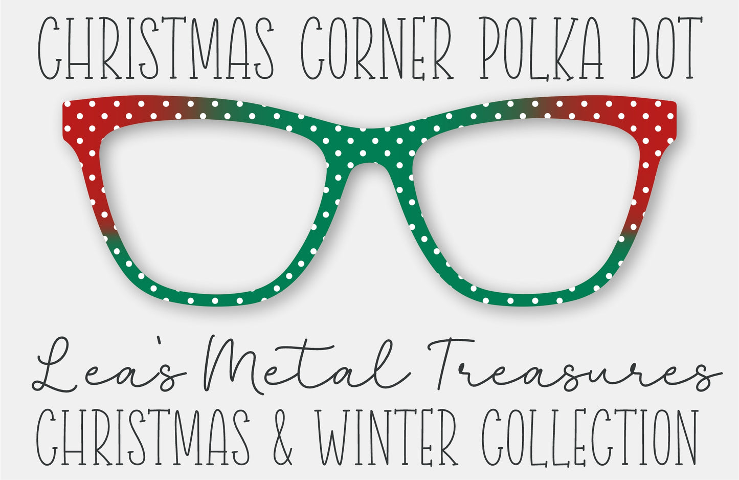 Christmas Corner Polka Dot Eyewear Frame Toppers COMES WITH MAGNETS