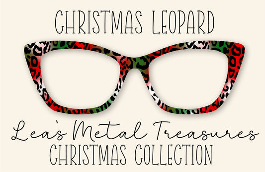 Christmas Leopard Eyewear Frame Toppers COMES WITH MAGNETS