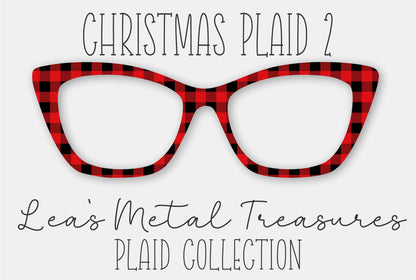 Christmas Plaid 2 Eyewear Frame Toppers COMES WITH MAGNETS