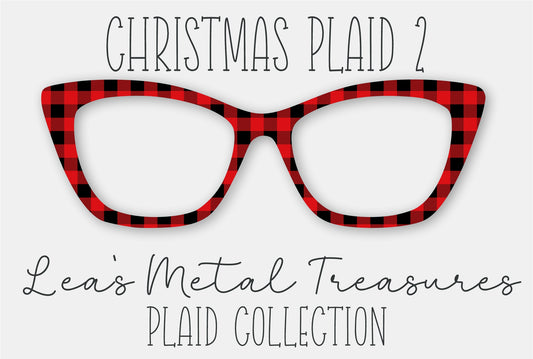 Christmas Plaid 2 Eyewear Frame Toppers COMES WITH MAGNETS