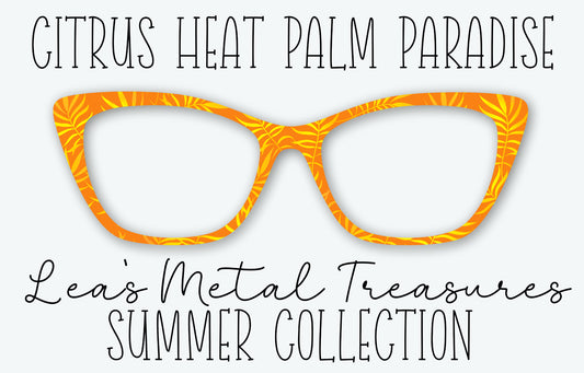 Citrus Heat Palm Paradise Eyewear Frame Toppers