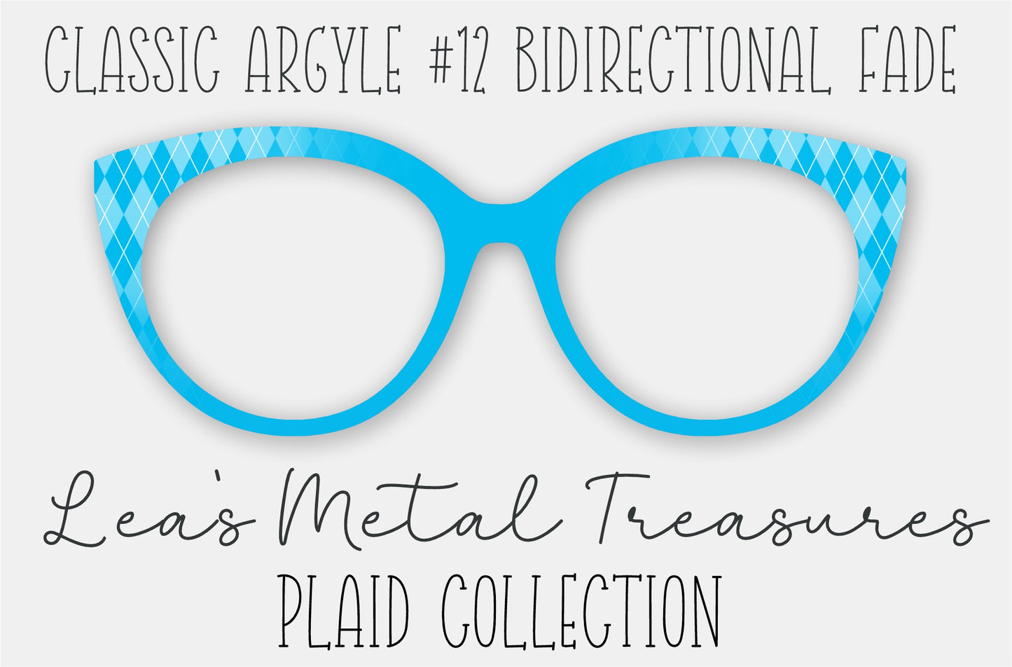 Classic Argyle #12 Bidirectional Fade Eyewear Frame Toppers