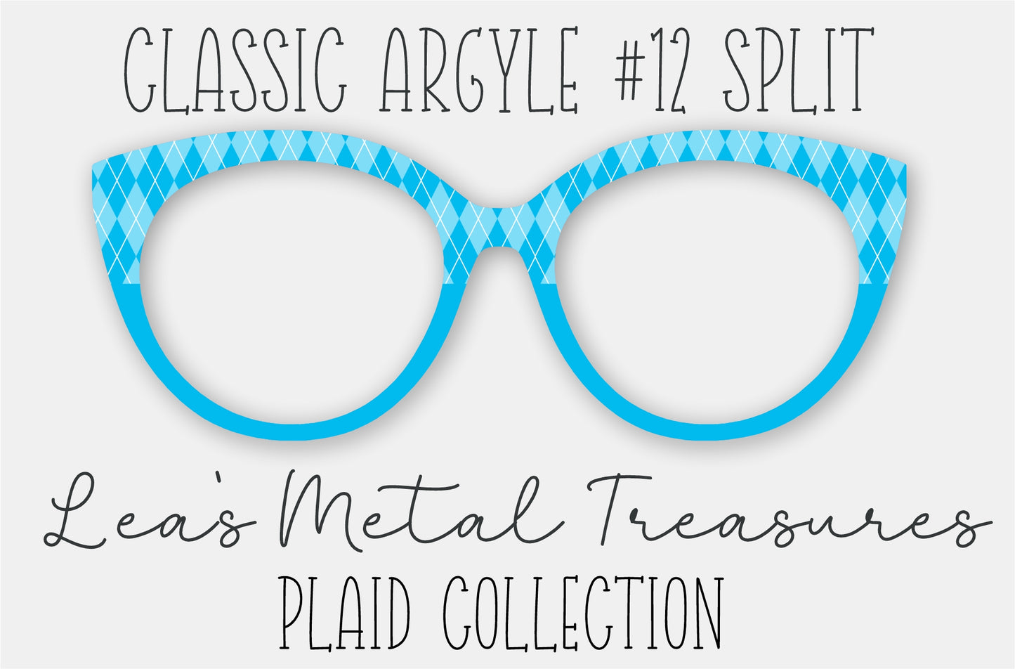 Classic Argyle #12 Split Eyewear Frame Toppers