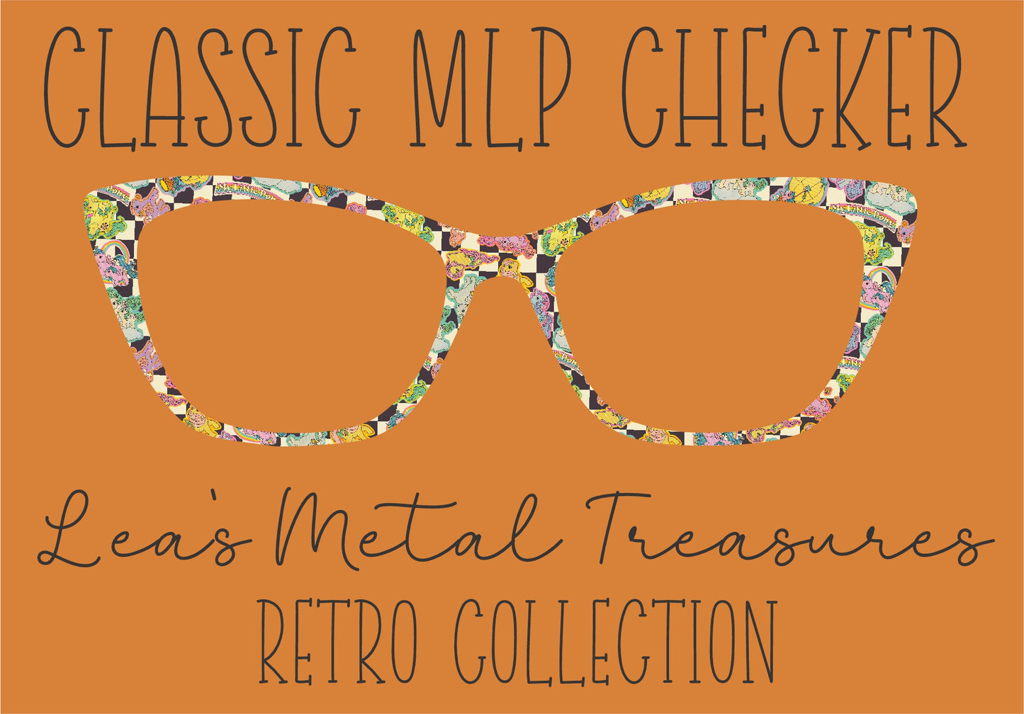 CLASSIC MLP CHECKER Eyewear Frame Toppers COMES WITH MAGNETS