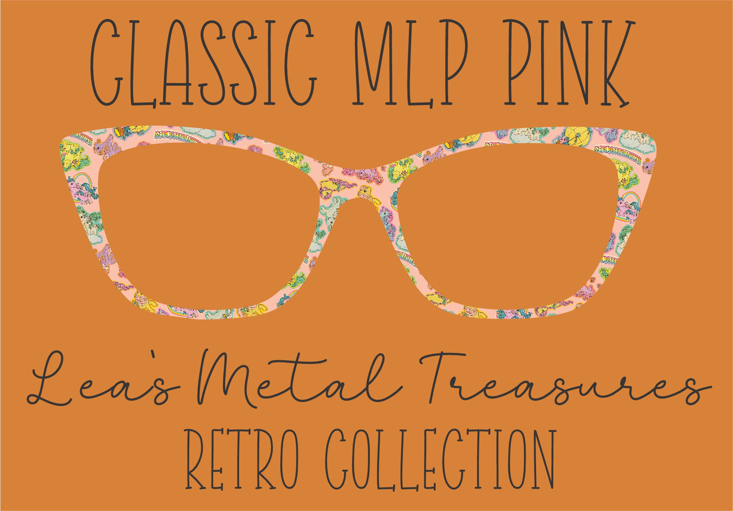 CLASSIC MLP PINK Eyewear Frame Toppers COMES WITH MAGNETS