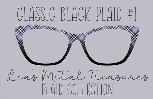 Classic Black Plaid 1 Magnetic Eyeglasses Topper