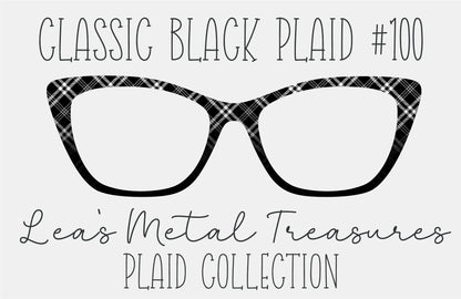 Classic Black Plaid 100 Magnetic Eyeglasses Topper