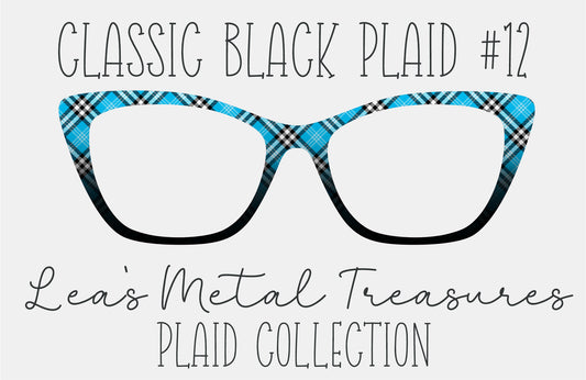 Classic Black Plaid 12 Magnetic Eyeglasses Topper