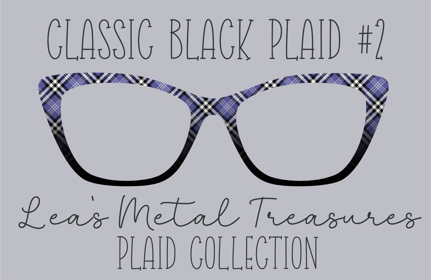 Classic Black Plaid 2 Magnetic Eyeglasses Topper