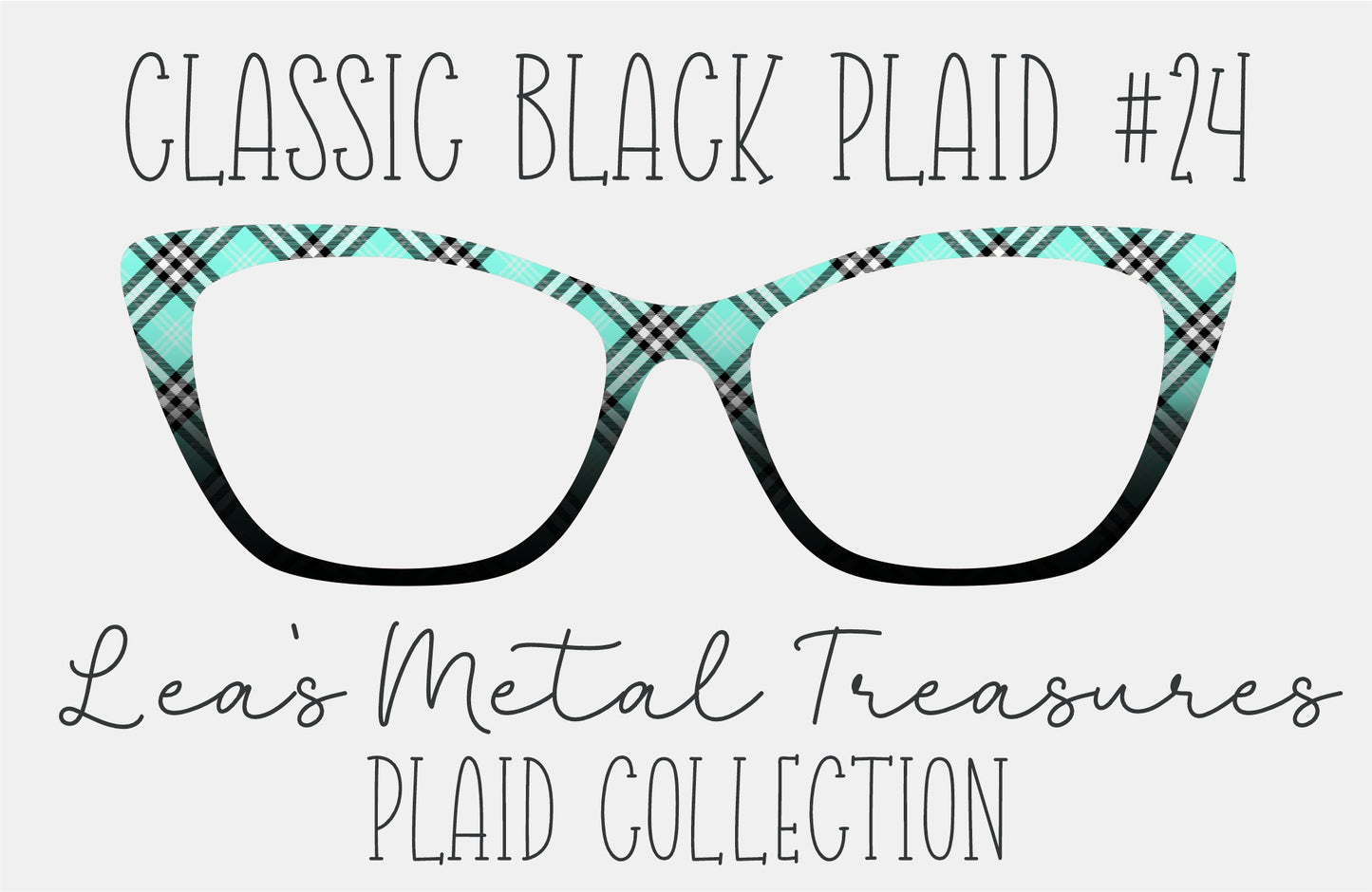 Classic Black Plaid 24 Magnetic Eyeglasses Topper