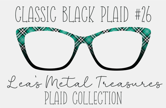 Classic Black Plaid 26 Magnetic Eyeglasses Topper